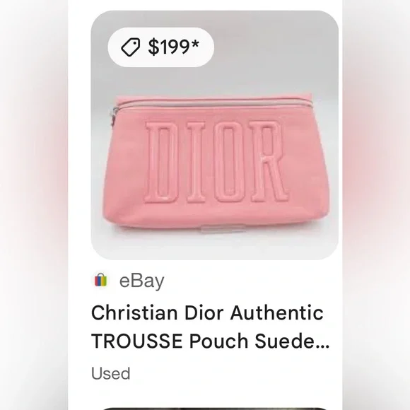 Dior Pink Cosmetic Bag - Picture 2 of 7